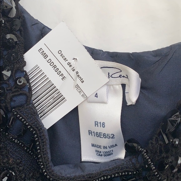 Oscar de La Renta Navy blue sequin evening dress - Picture 7 of 7